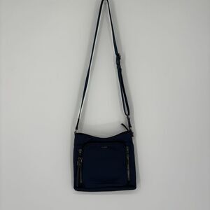 Tumi Crossbody Bag in Indigo and Silver